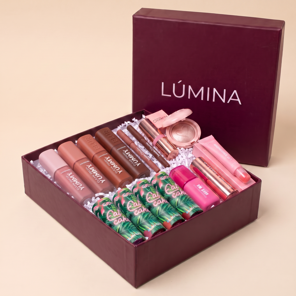 Caja Impulso Lúmina con Yummy Blur y Almay surtidos en tonos reales
