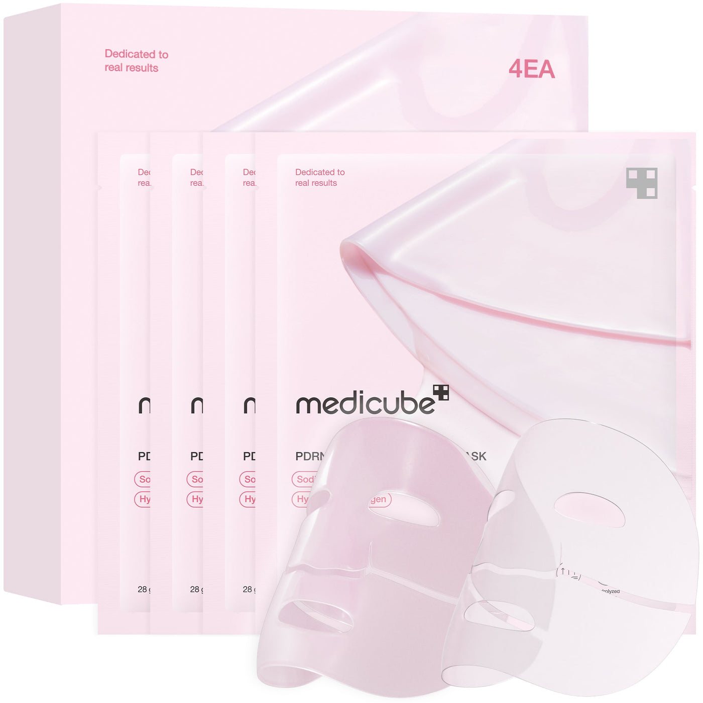 Medicube PDRN Pink Collagen Gel Mask – Pack de 4 – Lúmina